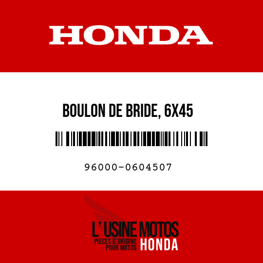 image de 96000-0604507 BOULON DE BRIDE, 6X45