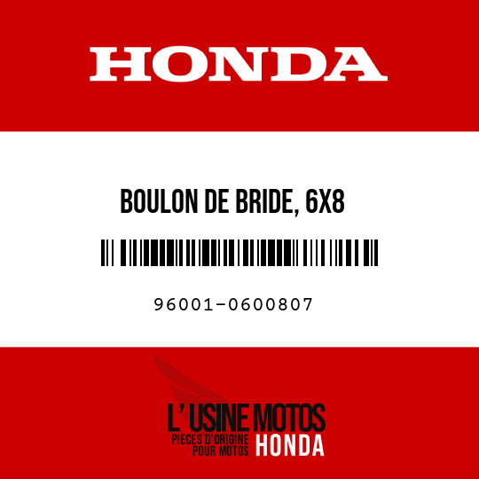 image de 96001-0600807 BOULON DE BRIDE, 6X8
