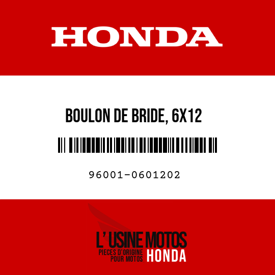 image de 96001-0601202 BOULON DE BRIDE, 6X12