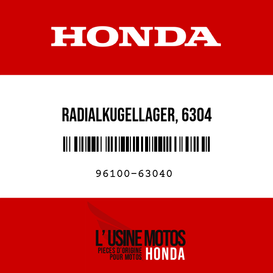 image de 96100-63040 RADIALKUGELLAGER, 6304