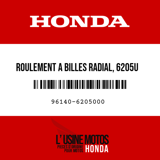 image de 96140-6205000 ROULEMENT A BILLES RADIAL, 6205U