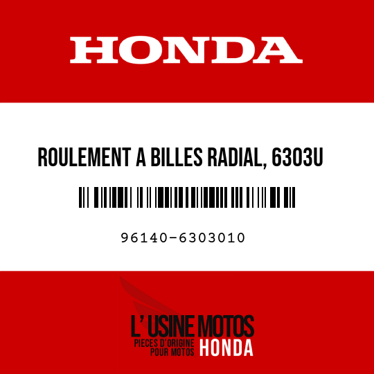image de 96140-6303010 ROULEMENT A BILLES RADIAL, 6303U