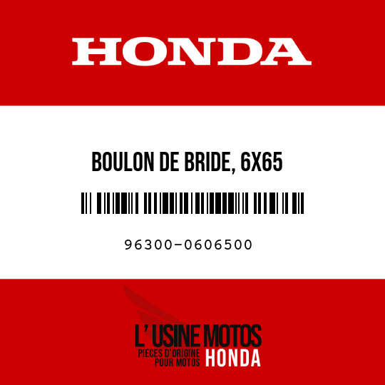 image de 96300-0606500 BOULON DE BRIDE, 6X65