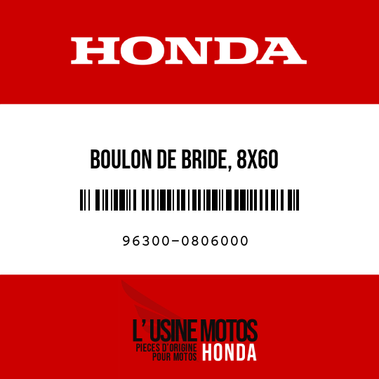 image de 96300-0806000 BOULON DE BRIDE, 8X60