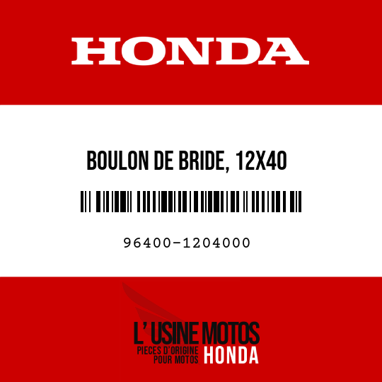 image de 96400-1204000 BOULON DE BRIDE, 12X40