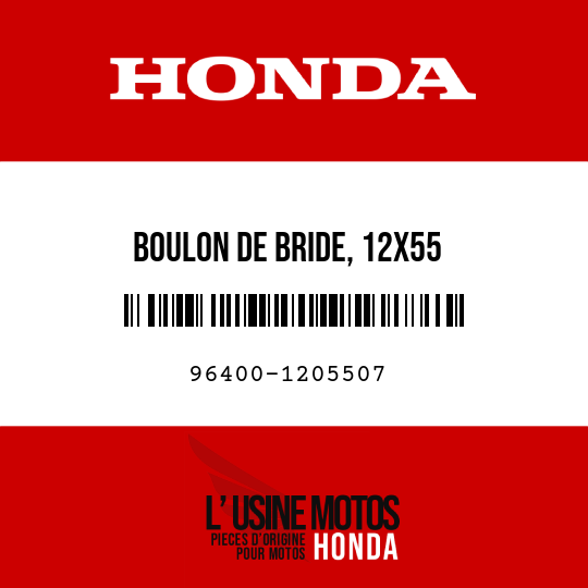 image de 96400-1205507 BOULON DE BRIDE, 12X55