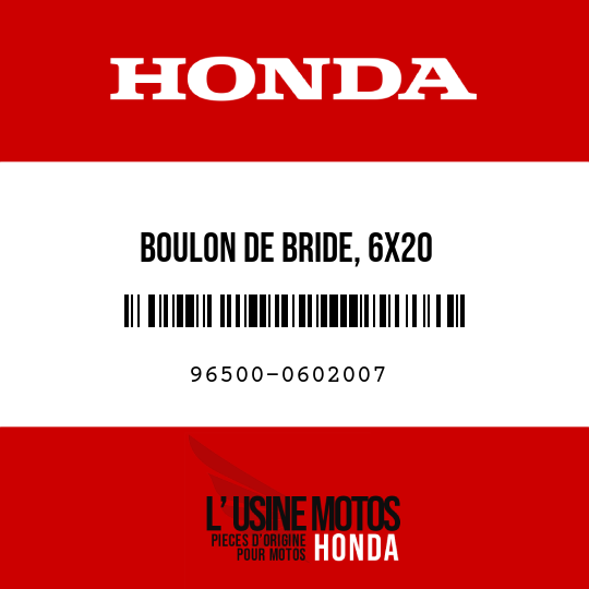 image de 96500-0602007 BOULON DE BRIDE, 6X20