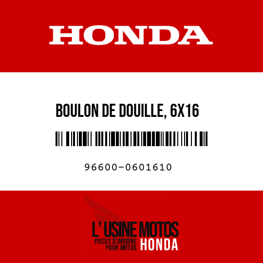 image de 96600-0601610 BOULON DE DOUILLE, 6X16