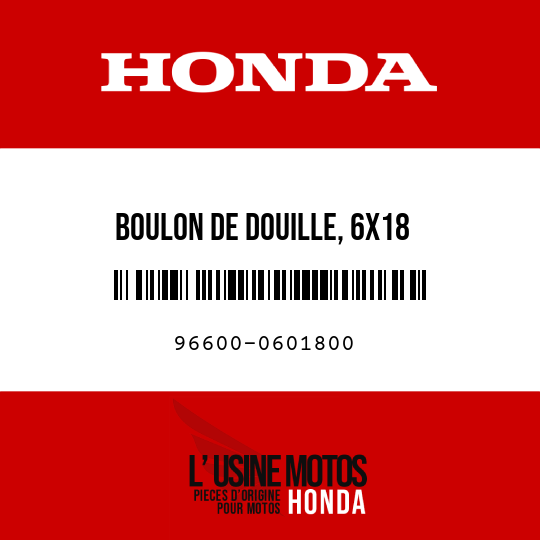image de 96600-0601800 BOULON DE DOUILLE, 6X18