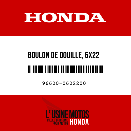 image de 96600-0602200 BOULON DE DOUILLE, 6X22