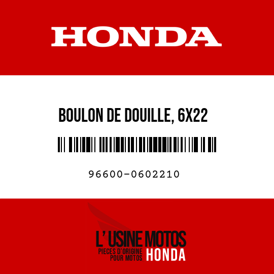 image de 96600-0602210 BOULON DE DOUILLE, 6X22