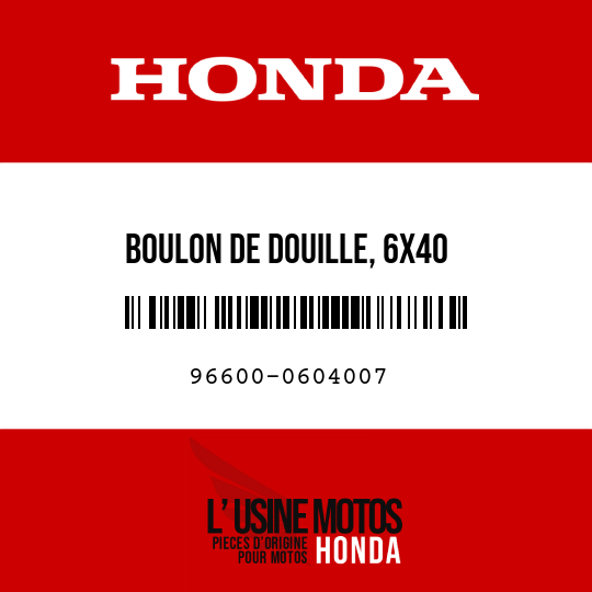 image de 96600-0604007 BOULON DE DOUILLE, 6X40