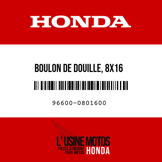 image de 96600-0801600 BOULON DE DOUILLE, 8X16