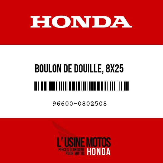 image de 96600-0802508 BOULON DE DOUILLE, 8X25