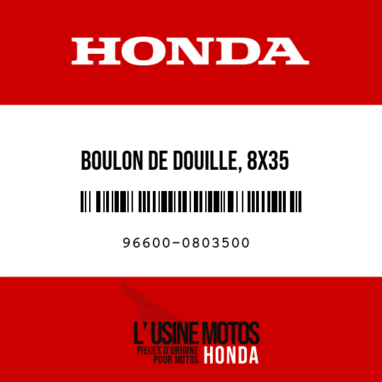 image de 96600-0803500 BOULON DE DOUILLE, 8X35