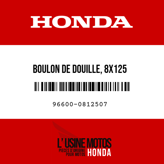 image de 96600-0812507 BOULON DE DOUILLE, 8X125