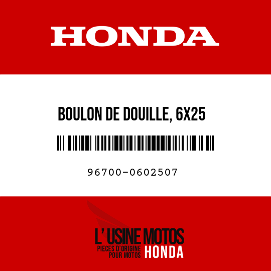 image de 96700-0602507 BOULON DE DOUILLE, 6X25