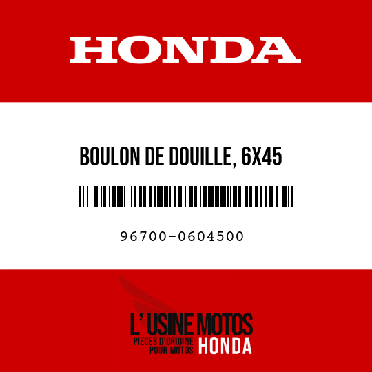 image de 96700-0604500 BOULON DE DOUILLE, 6X45