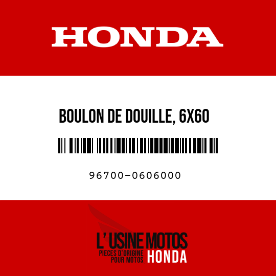 image de 96700-0606000 BOULON DE DOUILLE, 6X60