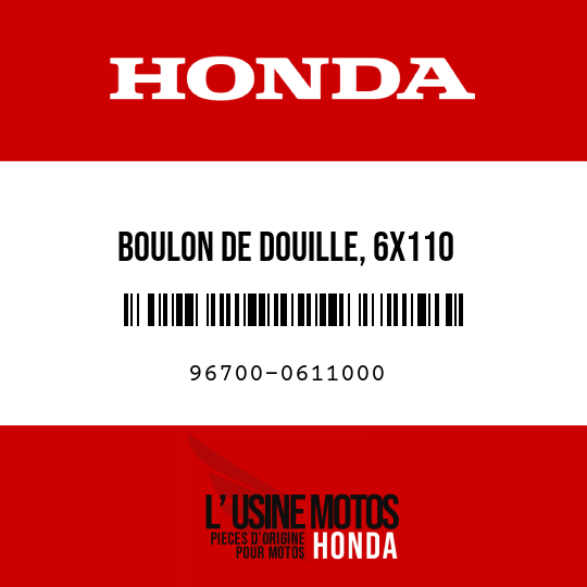 image de 96700-0611000 BOULON DE DOUILLE, 6X110