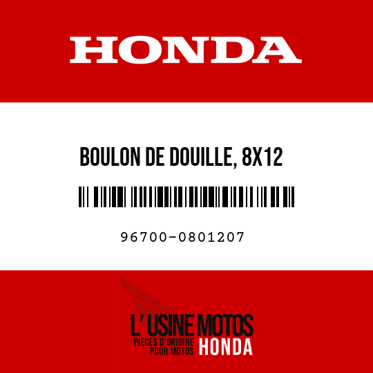 image de 96700-0801207 BOULON DE DOUILLE, 8X12