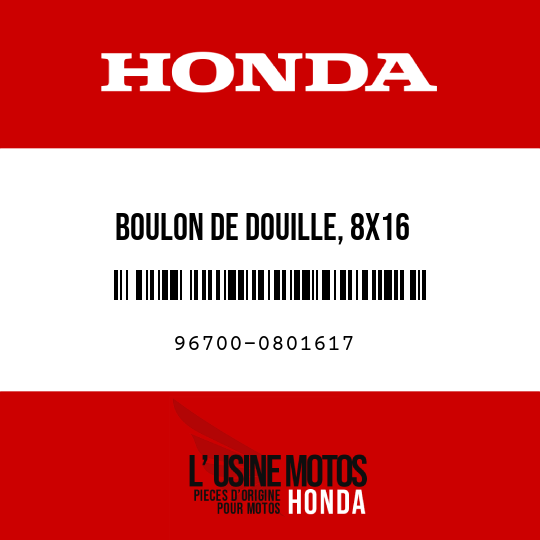 image de 96700-0801617 BOULON DE DOUILLE, 8X16