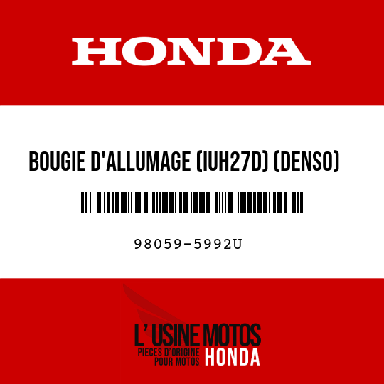 image de 98059-5992U BOUGIE D'ALLUMAGE (IUH27D) (DENSO)