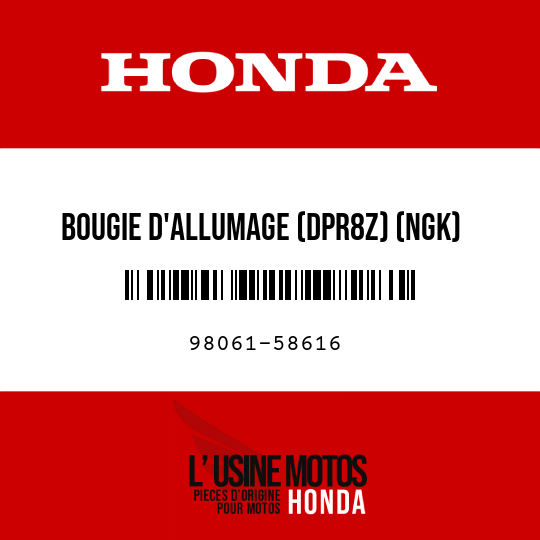 image de 98061-58616 BOUGIE D'ALLUMAGE (DPR8Z) (NGK)