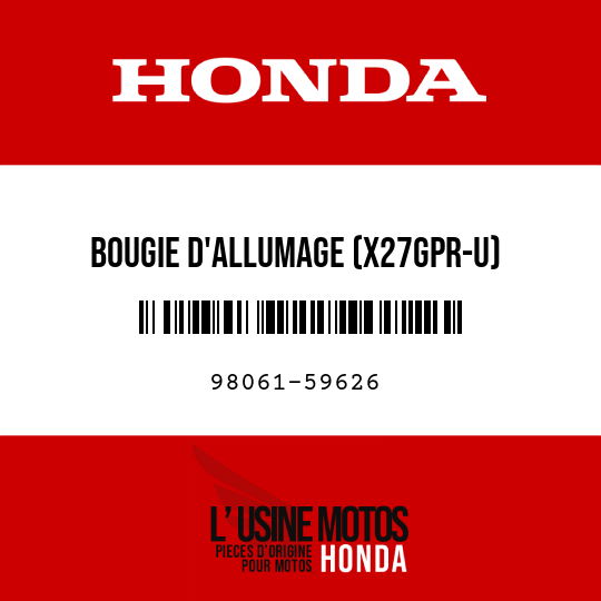 image de 98061-59626 BOUGIE D'ALLUMAGE (X27GPR-U) (DENSO)