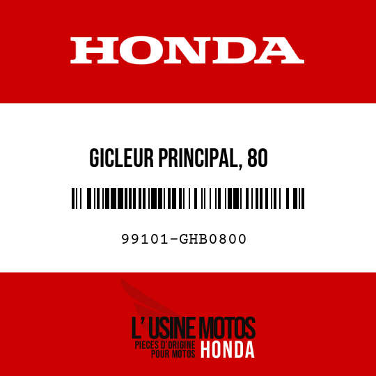 image de 99101-GHB0800 GICLEUR PRINCIPAL, 80