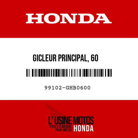 image de 99102-GHB0600 GICLEUR PRINCIPAL, 60