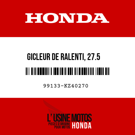 image de 99133-KZ40270 GICLEUR DE RALENTI, 27.5